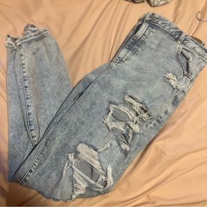American Eagle Curvy distressed super hi rise size 22 LONG